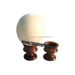 ไม้ขัดเงาและโลหะหรูหราย่อมาจากไข่นกกระจอกเทศรูปทรงกลมของหินประดับตกแต่งบ้าน - Product Image 5