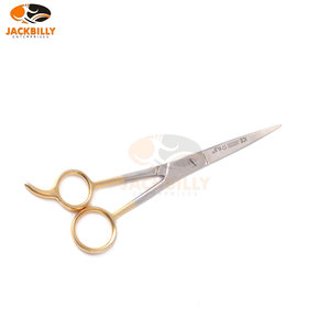 Ciseaux de coupe de cheveux professionnels de 7.5 pouces Ciseaux de coiffeur Premium Ice Tempered Acier inoxydable Poignée plaquée or Ultra-Sharp - Product Image 2