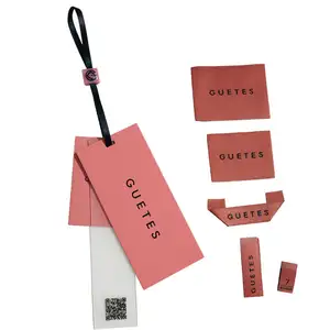 Garment Hang Tags Woven Labels Custom Printed Logo Paper Hang Tag String For Clothing