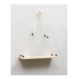 Étagère murale en macramé de design moderne faite à la main stockage flottant mariage anniversaire décor à la maison personnalisable - Product Image 1