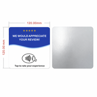 Plaque de table en acrylique NFC multilingue haute fréquence : Tappez pour scanner, affichage QR pour cartes de visite et avis de restaurant