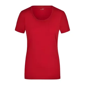 T-shirt da donna personalizzata girocollo in tessuto elasticizzato per articoli promozionali - Product Image 4
