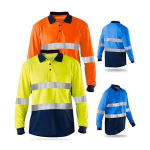 Camisetas Reflectantes Personalizadas, Camisetas Polo de Manga Larga con Cuello, Chalecos Reflectantes de Seguridad, Uniformes de Trabajo para Construcción, Carreteras y Saneamiento - Product Image 4