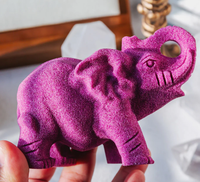 Vente en gros YINGLAI Pierres de cristal d'éléphant en quartz rubis polies et sculptées, pour l'amour, la guérison, l'énergie spirituelle et la protection, pour Halloween et Noël