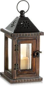 Home Decoration <b>Lantern</b> Jar Antique Candlestick Holder Wooden <b>Lantern</b> Candle Holder <b>Gold</b> Wholesale Manufacturer Supplier - Product Image 2