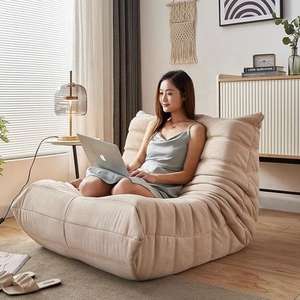 โซฟาปูพื้นแบบสบายๆ |   เก้าอี้พักผ่อนสไตล์แคตเตอร์พิลลาร์รุ่นใหม่ |   โซฟาหนังแท้แบบโมดูลพับได้ พร้อมกล่องเก็บของ พนักพิงแบบติดกระดุม ไม่มีที่วางแขน - Product Image 3