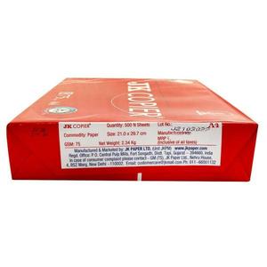 Papel de oficina de copiadora A4 J.K 75GSM por caja a la venta - Product Image 5