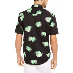 Camicia Alfani da Uomo in Popeline con Stampa Floreale Astratta, Vestibilità Classica, 100% Cotone Traspirante, Casual, Taglia Piccola, Fornitura ODM - Product Image 2