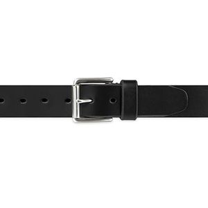 Ceinture carrée en cuir de vachette pour homme, tendance vintage, effet embossé et délavé, motif uni, avec boucle ardillon en cuivre, design en cuir pleine fleur - Product Image 4
