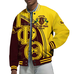Iota Phi Theta confraternita 1963 marrone oro Varsity giacca Letterman abbigliamento greco vita abbigliamento universitario Premium - Product Image 1