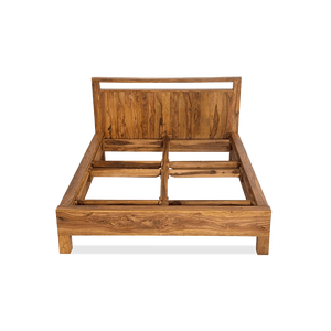 Cama Queen Durban moderna diseño de mediados de siglo con madera maciza, caoba, roble, teca, panel de pino, contrachapado para el hogar o muebles de hotel - Product Image 4