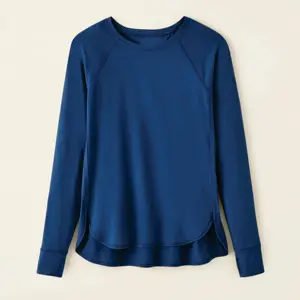 92% Recycled Polyester 8% Spandex Slim Fit Quick Drying Anti Odour True Navvy Mix Women Breathable Renew Long Sleeve Top