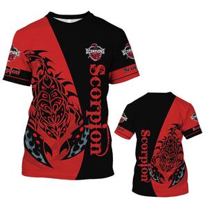 Camiseta Deportiva Casual de Verano para Hombre, de Manga Corta, con Estampado 3D de Escorpión, de Punto Sólido, de Secado Rápido, Talla Grande - Product Image 5