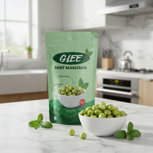 Nueces Makhana Tostadas Saladas con Sabor a Pudina de Menta, 50g, Sin Gluten, Alto Contenido de Proteínas, en Bolsa Doypack - Product Image 3
