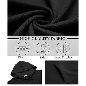 Sudadera CON CAPUCHA DE siguiente nivel con cordón informal para hombre ligero de algodón con bolsillo - Product Image 4