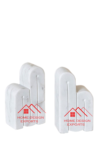 ที่ตั้งหนังสือหินอ่อนสีขาวสำหรับบ้านและสำนักงานรูปทรงสามเหลี่ยมสีดำใช้ตกแต่งโต๊ะด้วยหินอ่อนธรรมชาติดีไซน์ล่าสุด - Product Image 3