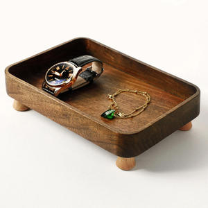 Ensemble de plateau en bois de noyer avec gravure personnalisée Ajout élégant et unique à la décoration intérieure pour bijoux ou bibelot - Product Image 3