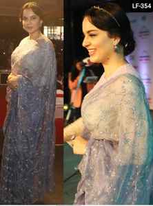 Vêtements de mariage de Style indien et marocain, sarouel en soie Georgette avec broderie, bordure de travail en dentelle et pierre, sarouel de travail avec Blouse - Product Image 4