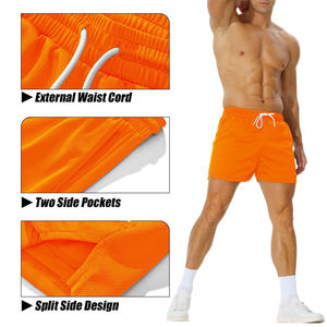 Custom <b>Men's</b> Polyester Quick Dry Breathable Baseball <b>Shorts</b> For <b>Men</b> Summer Elastic Waist Loose Solid <b>Knee</b> <b>Length</b> Running <b>Shorts</b> - Product Image 5