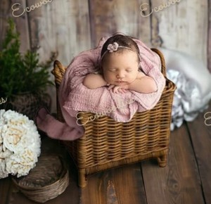 Hermosa cesta de ratán para recién nacidos, cesta para posar para recién nacidos, accesorios de fotografía para recién nacidos, cesta de paja, fotografía de estudio - Product Image 2
