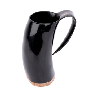 Authentic Eco-Friendly Viking Horn <b>Mug</b> Handmade Buffalo Horn Food Grade Medieval Style Religious Feng Shui Animal Beer <b>Mug</b> - Product Image 1