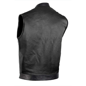 Chaleco de Cuero para Motocicleta de Alta Calidad, Ligero, Transpirable, para Hombre, Talla Grande, con Decoración de Botones, Logotipo Personalizado, Impermeable - Product Image 3