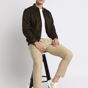 Veste Homme à Col Montant Couleur Basique à Carreaux Look Ajustée Régulière Trucs Chauds Article Réversible Blouson Bomber Homme - Product Image 5