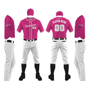 Uniforme de béisbol de material transpirable de nuevo diseño, uniforme de béisbol de sublimación de alta calidad al por mayor para ropa deportiva de hombre - Product Image 1