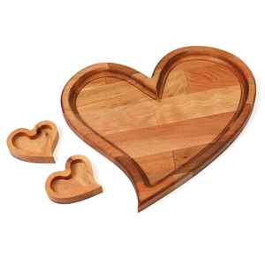 Planche à fromage en bois en forme de triangle rustique Premium Unique Trois coins Sûr Charcuterie parfaite Affiche Rassemblements de vacances - Product Image 3