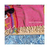 Serviette de bain en coton turc de haute qualité, écologique, jetable, pour hammam et plage, imprimée sur mesure, double face, en peluche, vente en gros