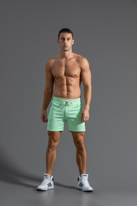 Pantalones cortos de Fitness con logotipo personalizado 80% ropa deportiva de algodón transpirable pierna sentadillas correr hombres ropa de entrenamiento gimnasio pantalones cortos DDP envío - Product Image 6