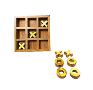 Incrustation en laiton d'excellente qualité et jeu de tic tac toe en bois pour anniversaire Tic Tac Toe jeu d'intérieur meilleur artisanat de designer - Product Image 2