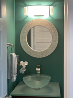 Miroir mural incrusté de nacre fabriqué à la main, accessoires de décoration d'intérieur très esthétiques, vente en gros.