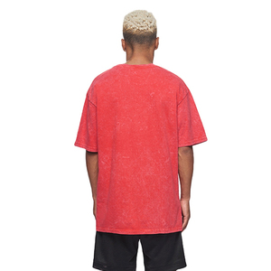 T-shirt imprimé personnalisé pour homme 100% coton T-shirt épais 250g/m2 lavable à l'acide T-shirt vintage anti-rides unisexe - Product Image 2