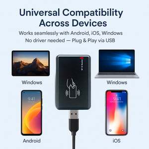 Lector y Grabador de Tarjetas <span class=keywords><strong>RFID</strong></span> UHF Portátil Plug & Play ISO18000-6C |   Interfaz <span class=keywords><strong>USB</strong></span> de 860-960 MHz para Dispositivos Móviles - Product Image 1