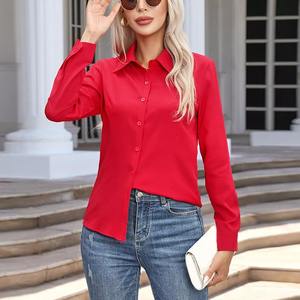 Camisa informal de manga corta con cuello redondo para mujer, transpirable, ecológica, sostenible, de verano, Spandex/algodón, para mujer, para el verano - Product Image 3