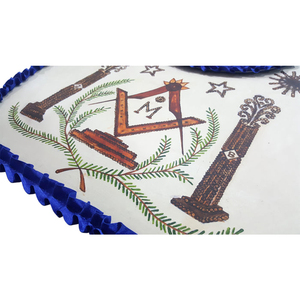 ผ้ากันเปื้อนผืนใหญ่ลายอิฐสีน้ำเงิน - Product Image 3