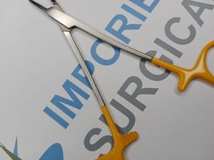 Portaagujas de acero inoxidable, instrumentos quirúrgicos, herramientas de abrazadera de sutura reutilizables, fórceps hemostáticos médicos curvos rectos - Product Image 3