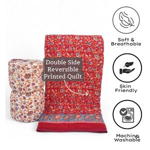 Edredones indios hechos a mano Precio al por mayor Bloque de mano floral Impreso Algodón suave King Size Edredones Edredón Manta Kantha Cosido - Product Image 6