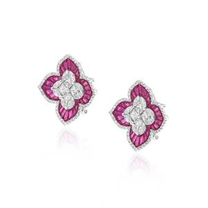 Gold Plated Like a <b>Star</b> Blush Earrings for Wedding Engagement Party <b>Gift</b> - Product Image 3