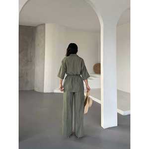 Conjunto de Traje para Mujer 2516, Camisa y Pantalones para Atuendos Elegantes - Product Image 3