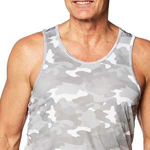 T-shirt d'été décontracté à col en O pour hommes sans manches Design Running Fitness Sports Débardeur de couleur unie pour hommes - Product Image 5