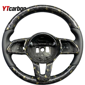 Volante de Fibra de Carbono Personalizado YTcarbon con Detalles en Carbono Rojo y Cuero Perforado para <span class=keywords><strong>AMG</strong></span> W177, Volante de Alto Rendimiento - Product Image 4