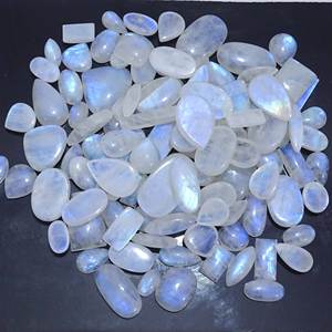 Cabujones de piedra lunar natural Piedras preciosas de cuarzo sueltas para precios de fábrica de joyería por exportador indio - Product Image 4
