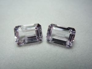 Piedras Preciosas Naturales Sueltas de la India, Amatista Rosa Semipreciosa, Corte Esmeralda Facetado, Piedra de Nacimiento, para Fabricación de Joyería DIY - Product Image 2