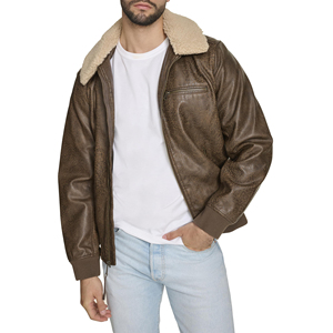 Chaqueta de Cuero de Oveja Genuino de Alta Calidad y Estilo para Hombre, Estilo Urbano con Cuello Alto para Invierno - Product Image 4