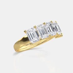 หินห้าชั้นที่สวยงามมรกตตัดห้องปฏิบัติการเพชรปลูกครึ่งนิรันดร์แหวนแต่งงานตัดที่ยอดเยี่ยมของขวัญแต่งงานที่น่าตื่นตาตื่นใจสําหรับเธอ - Product Image 5