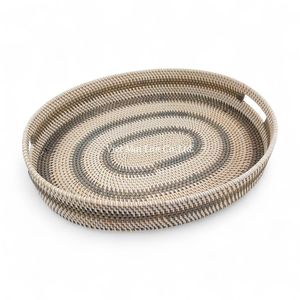 Natural Woven Rattan <b>Tray</b> Handmade In Vietnam For Serving And <b>Table</b> Decoration - Product Image 1