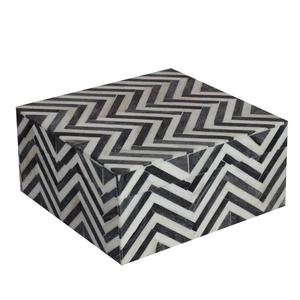 Boîte à bijoux rectangulaire de style arabe en incrustation d'os de qualité supérieure, fabrication artisanale, taille et logo personnalisés, fabricant indien - Product Image 4