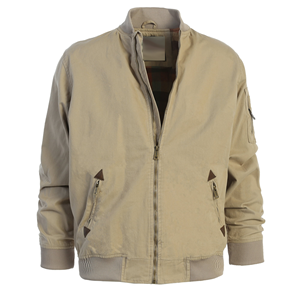 Chaquetas ajustadas de color caqui sólido para hombre de algodón 100% con diseño OEM hecho a medida con bolsillos, chaqueta, existencias excedentes de Bangladesh - Product Image 1